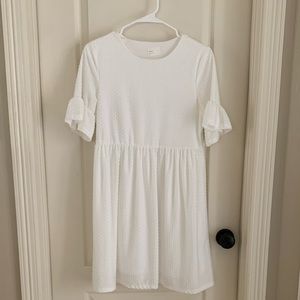 Dee Elly Polka Dot Babydoll Style Short Sleeve Dress